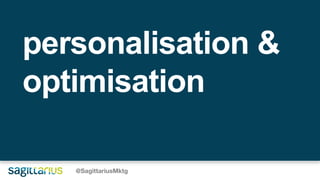 personalisation &
optimisation
@SagittariusMktg
 