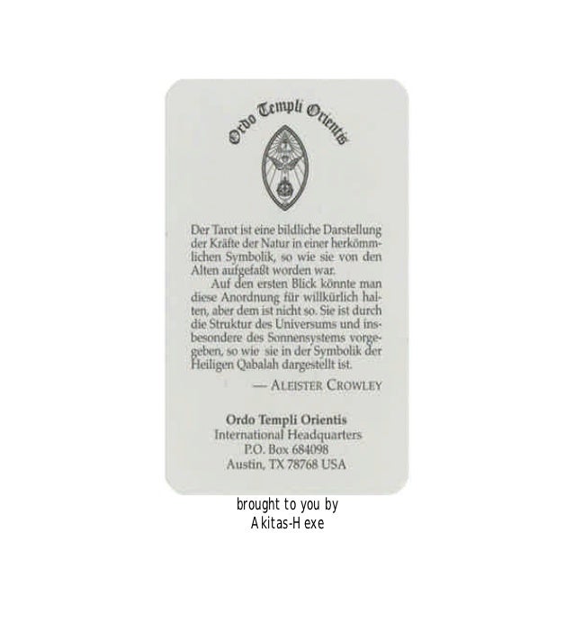 Crowley Aleister Tarot Cartas