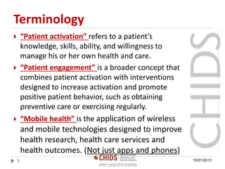 Emerging Technologies for Patient Engagement and Mobile Health