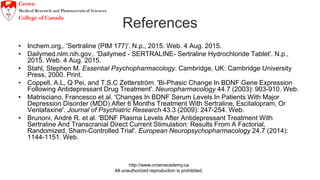 Crown clinical research post-graduate certificate 2016 - sertraline ...