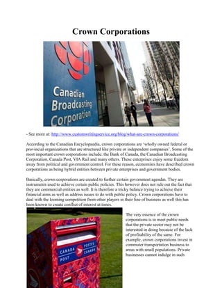 Crown Corporations