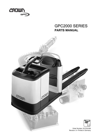 Revision: A • Printed in Germany
Order Number: 812720-006
P
PARTS MANUAL
GPC2000 SERIES
 