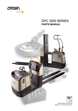 Revision: A • Printed in Germany
Order Number: 812738-006
P
PARTS MANUAL
GPC 3000 SERIES
 