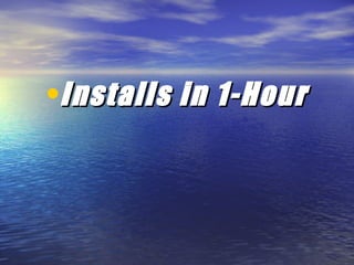 Installs in 1-Hour 