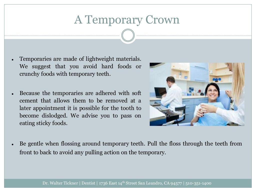 Crowns and Bridges Post Operative Instructions