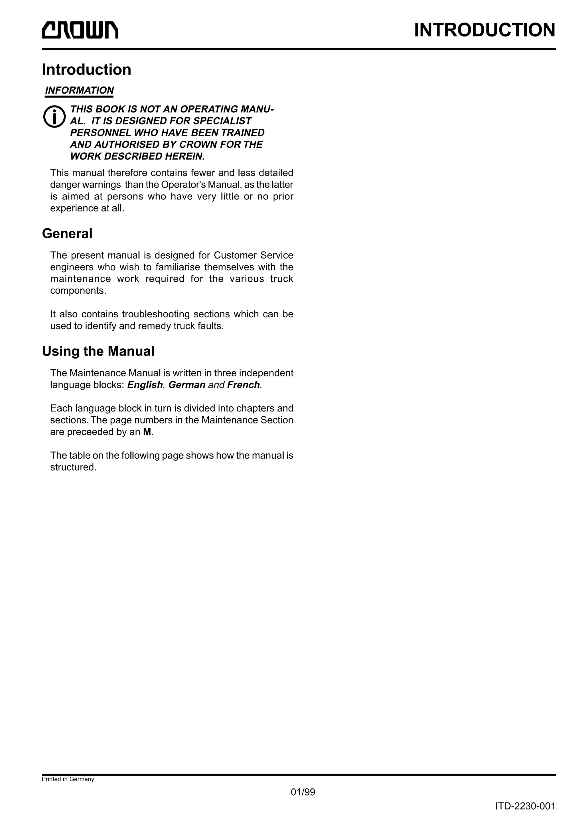 Crown sc3013 forklift service repair manual | PDF