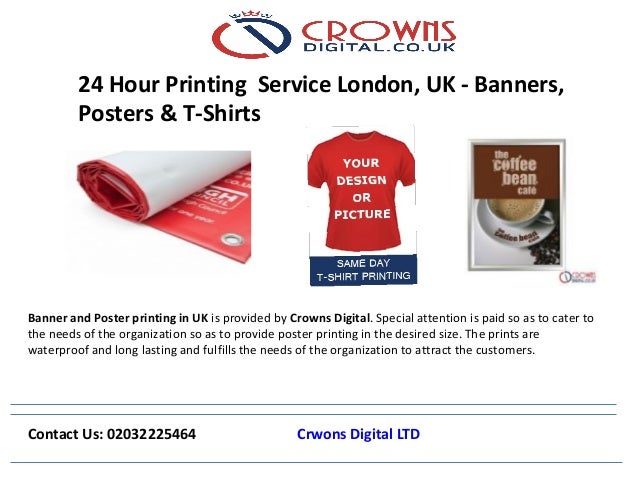 Crowns Digital Same Day Banner Poster Printing Service In London