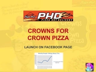 CROWNS FOR
 CROWN PIZZA
LAUNCH ON FACEBOOK PAGE
 