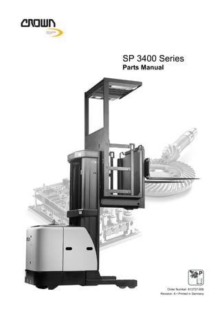SP 3400 Series
Parts Manual
P
Revision: A • Printed in Germany
Order Number: 812727-006
 
