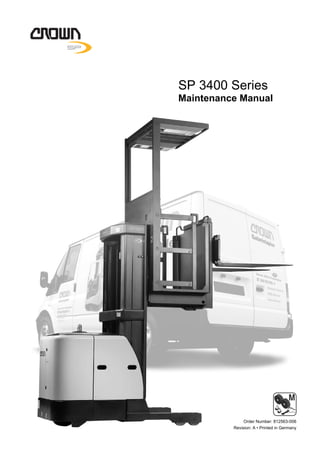 SP 3400 Series
Maintenance Manual
M
Revision: A • Printed in Germany
Order Number: 812563-006
 