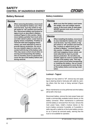 Crown sp3400 series forklift service repair manual