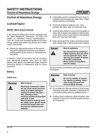 Crown wave50 work assit vehicle service repair manual | PDF