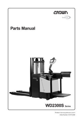 WD2300S Series
Order Number: 812712-006
Printed in Germany ● Revision Level A
Parts Manual
 