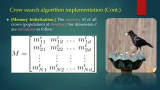 Crow search algorithm | PPTX