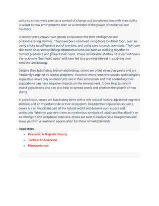 Crows_ Intelligent Birds with a Fascinating History and Culture.pdf