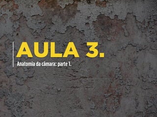 AULA 3.Anatomia da câmara: parte 1.
 