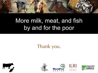 More milk, meat, and fish by and for the poor: CGIAR Research Program 3.7