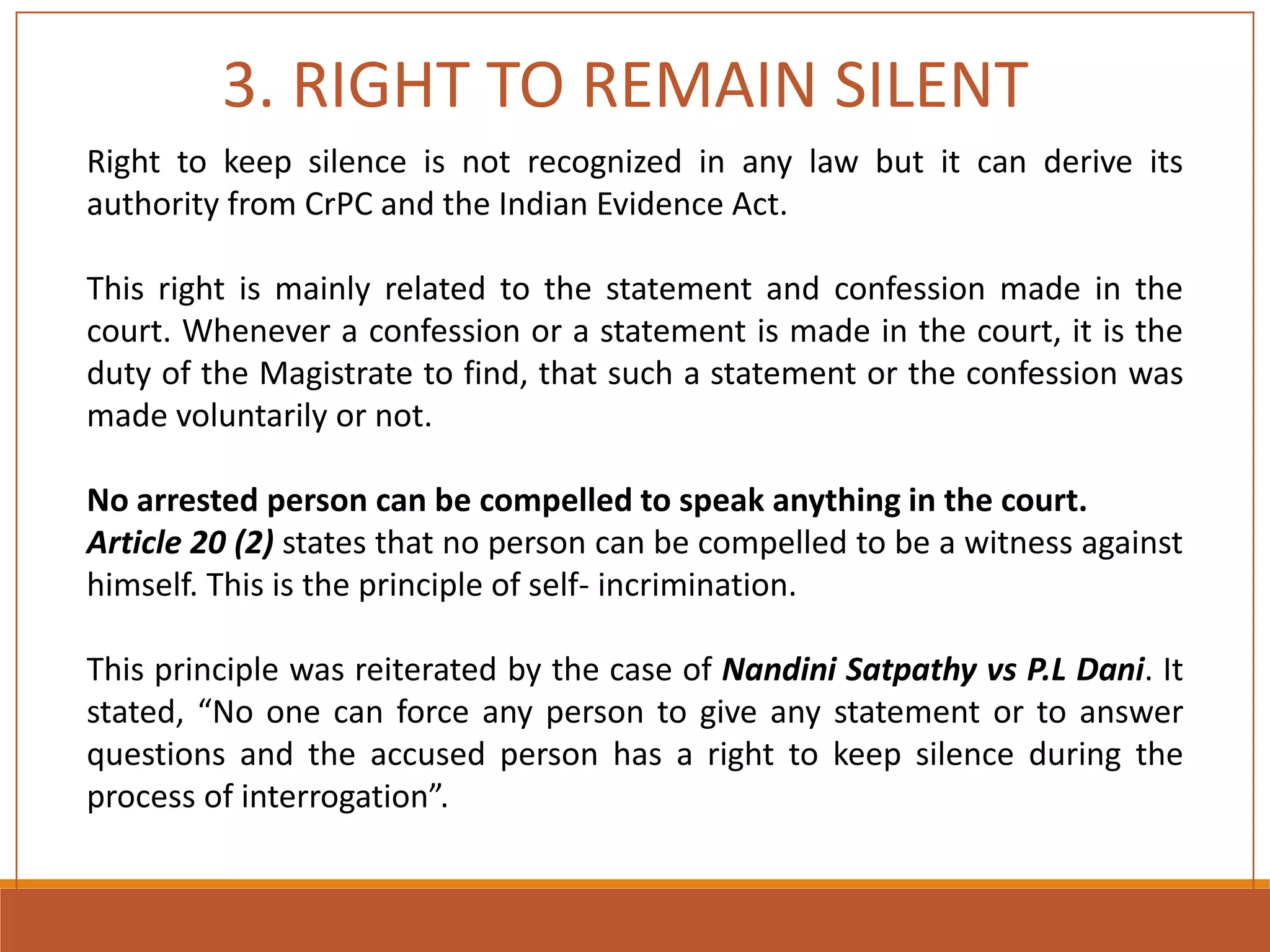 Crpc - Rights of an Arrested Person | PPTX