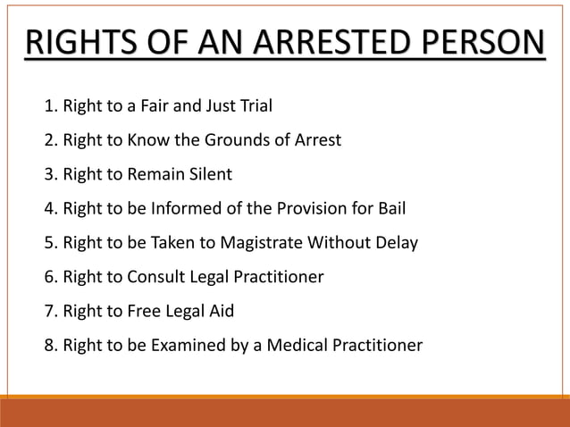 Crpc - Rights of an Arrested Person | PPTX | Law