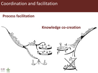Coordination and facilitation
Process facilitation
Knowledge co-creation
 