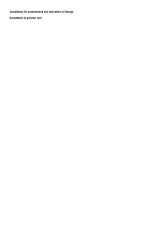 Conditions for amendment and alteration of charge
Exceptions to general rule
 