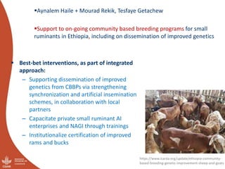 Livestock Genetics Flagship: Initial ideas for integrated core project