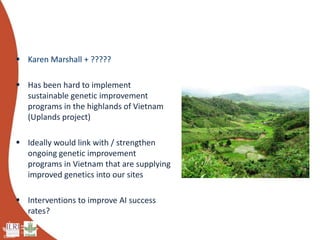 Livestock Genetics Flagship: Initial ideas for integrated core project