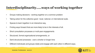 Strengthening Interdisciplinarity: Initial ideas for Livestock CRP Integrated Core Project