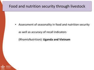 Livestock Livelihoods and Agri-Food System Flagship: Initial ideas for Integrated Core Project
