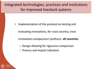 Livestock Livelihoods and Agri-Food System Flagship: Initial ideas for Integrated Core Project