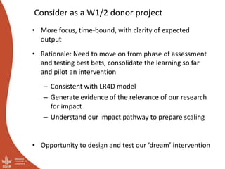 Planning the Priority Country Programs