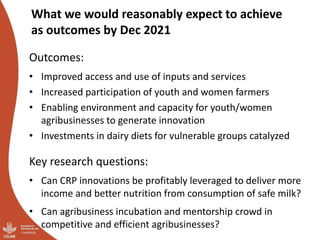 Tanzania Dairy value chain: Initial ideas for Integrated Core Project