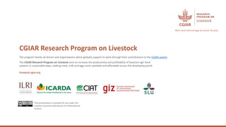 Capacity development and scaling for the Livestock CRP: Past, present and future