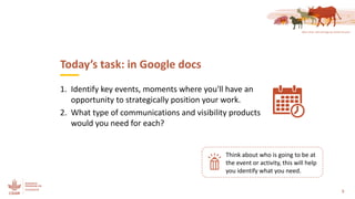 Our ‘not just business as usual’ communications plan