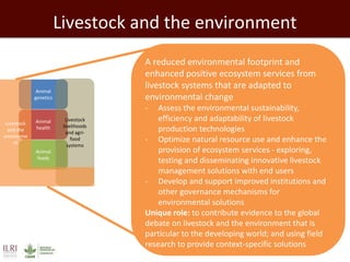 Developing a Livestock Agri-Food Systems Research Program for the CGIAR: Background and guiding questions for face to face consultations