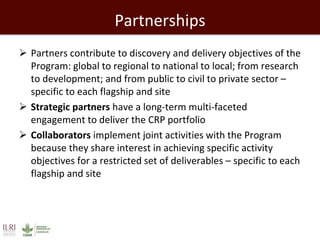 Developing a Livestock Agri-Food Systems Research Program for the CGIAR: Background and guiding questions for face to face consultations