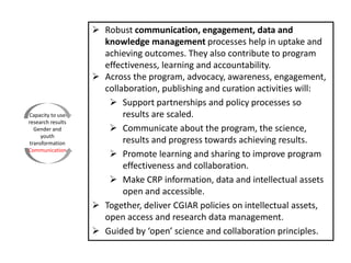 Developing a Livestock Agri-Food Systems Research Program for the CGIAR: Background and guiding questions for face to face consultations