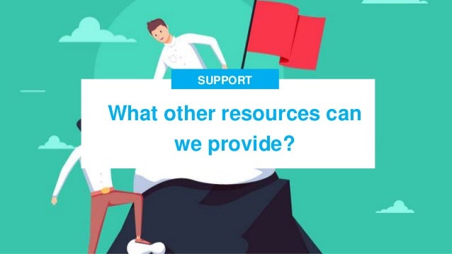 What other resources can
we provide?
SUPPORT
 