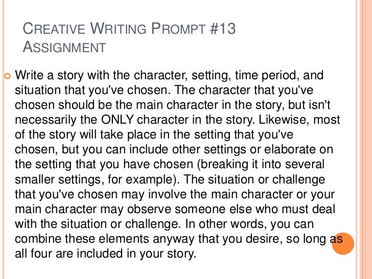 creative writing examples high school