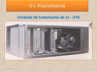 Unidade de tratamento de ar - UTA
18-06-2013 26
II-I. Psicrometria
 