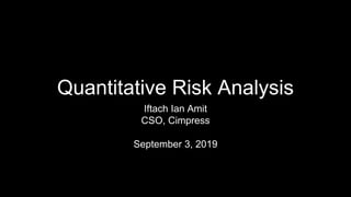 Cyber Risk Quantification - CyberTLV | PPTX