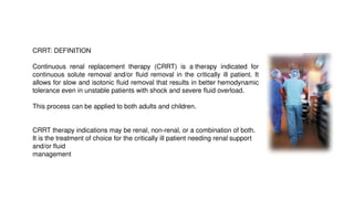 Comprehensive Overview of Continuous Renal Replacement Therapy (CRRT ...