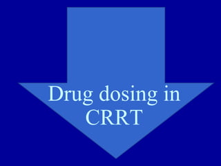Drug dosing in
CRRT
 