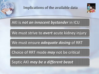 Implications of the available data
 