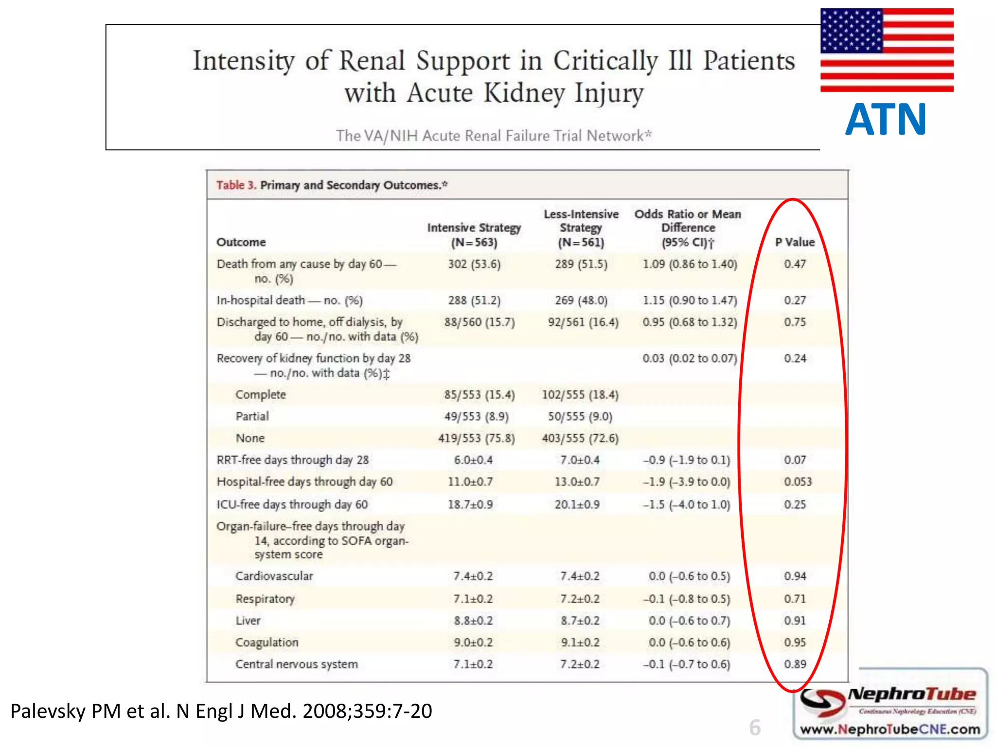 Palevsky PM et al. N Engl J Med. 2008;359:7-20
6
ATN
 