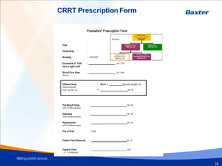 CRRT Prescription Form
74
 