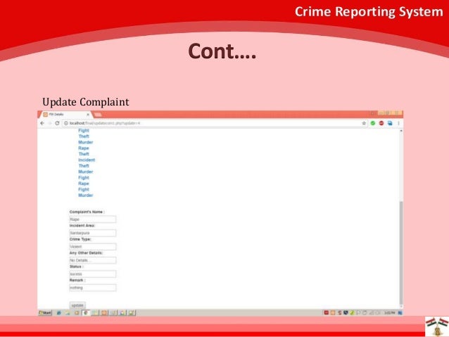 online crime reporting system Online crime reporting is not meant to replace other forms of reporting crime all cases filed using this online reporting system will be reviewed. online crime reporting system Online crime reporting is not meant to replace other forms of reporting crime all cases filed using this online reporting system will be reviewed.