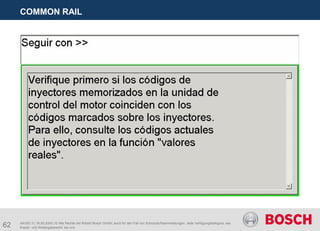 62
COMMON RAIL
AA/SEI 3 | 16.05.2005 | © Alle Rechte bei Robert Bosch GmbH, auch für den Fall von Schutzrechtsanmeldungen. Jede Verfügungsbefugnis, wie
Kopier- und Weitergaberecht, bei uns.
 