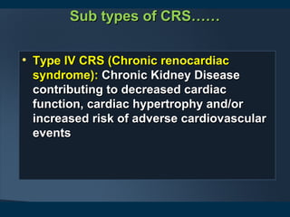Peripheral Crs CARDIO- RENAL SYNDROME | PPT