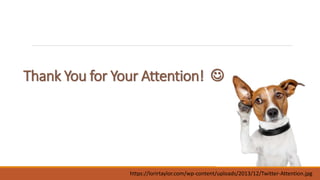 Thank You for Your Attention! 
https://lorirtaylor.com/wp-content/uploads/2013/12/Twitter-Attention.jpg
 